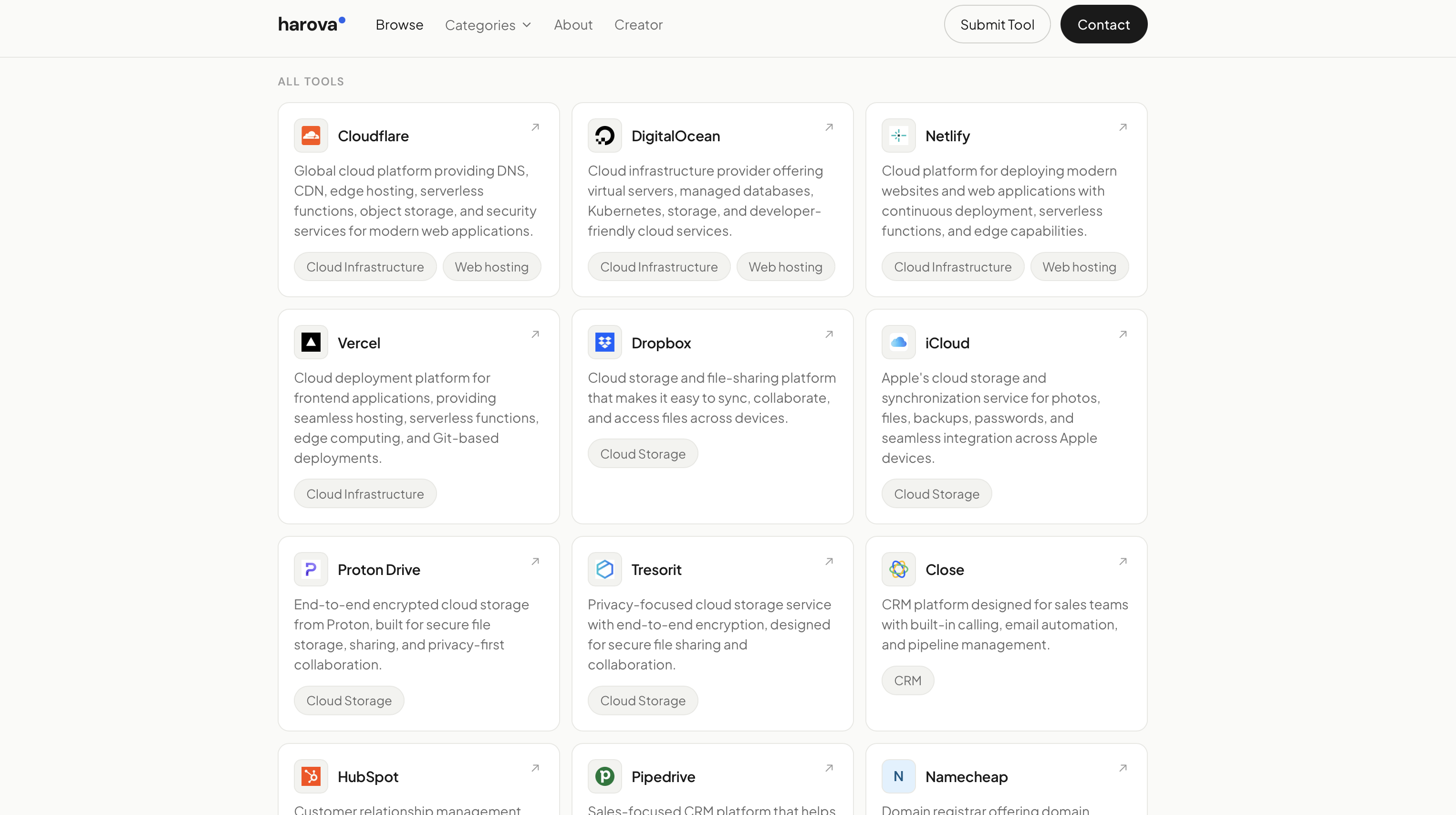 Harova free saas directory