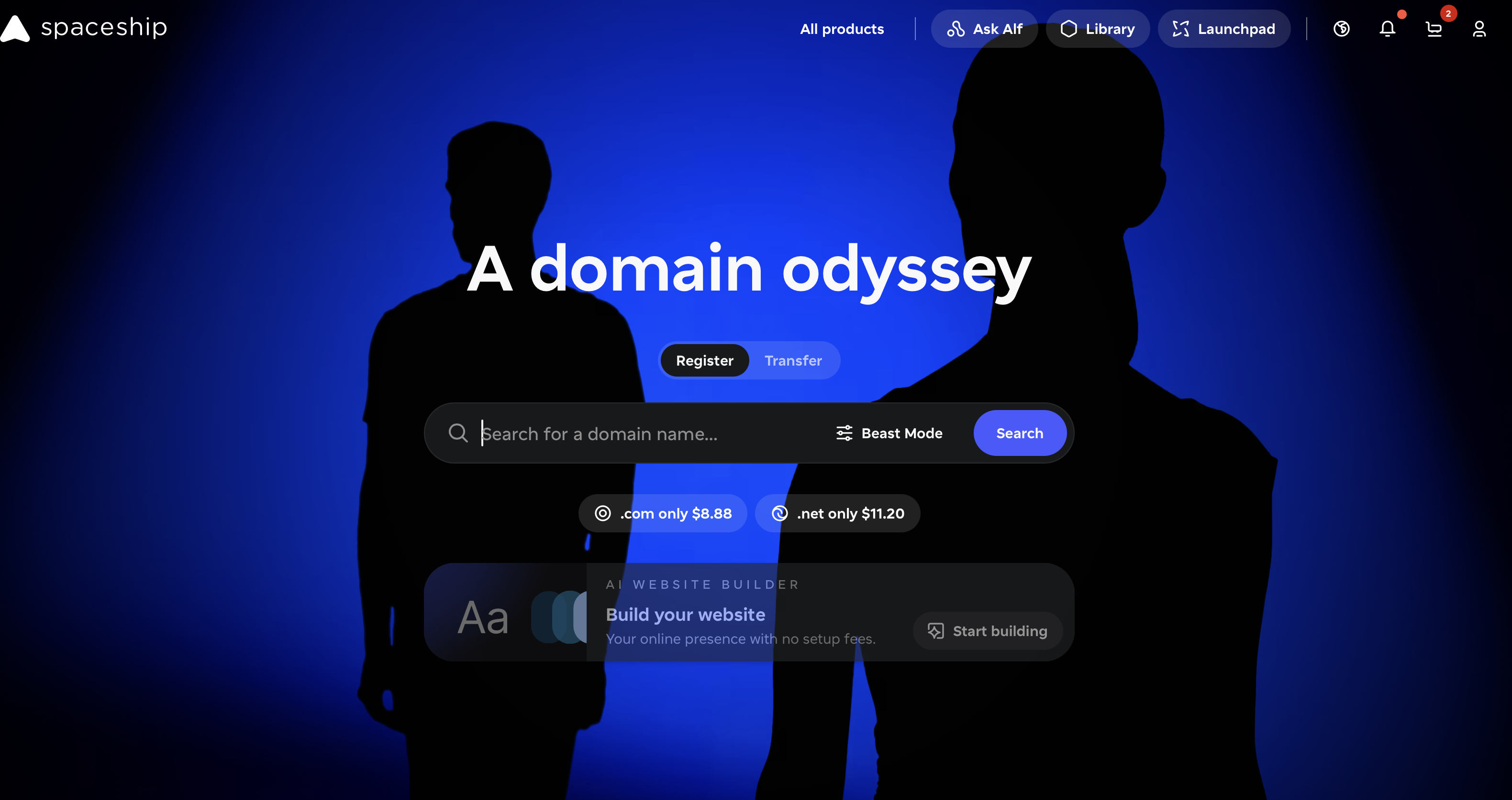 Spaceship homepage