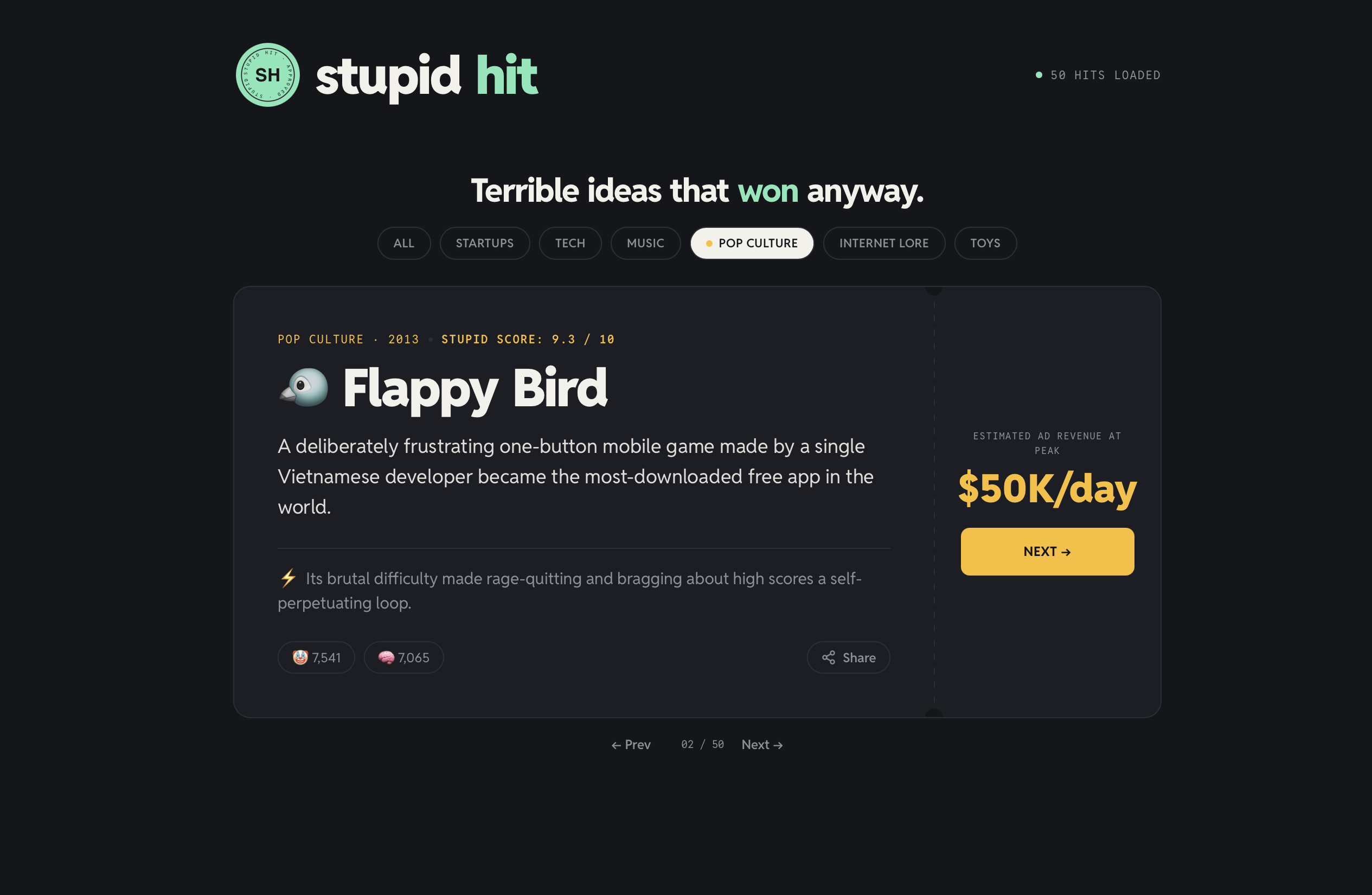 Flappy bird stupid hit