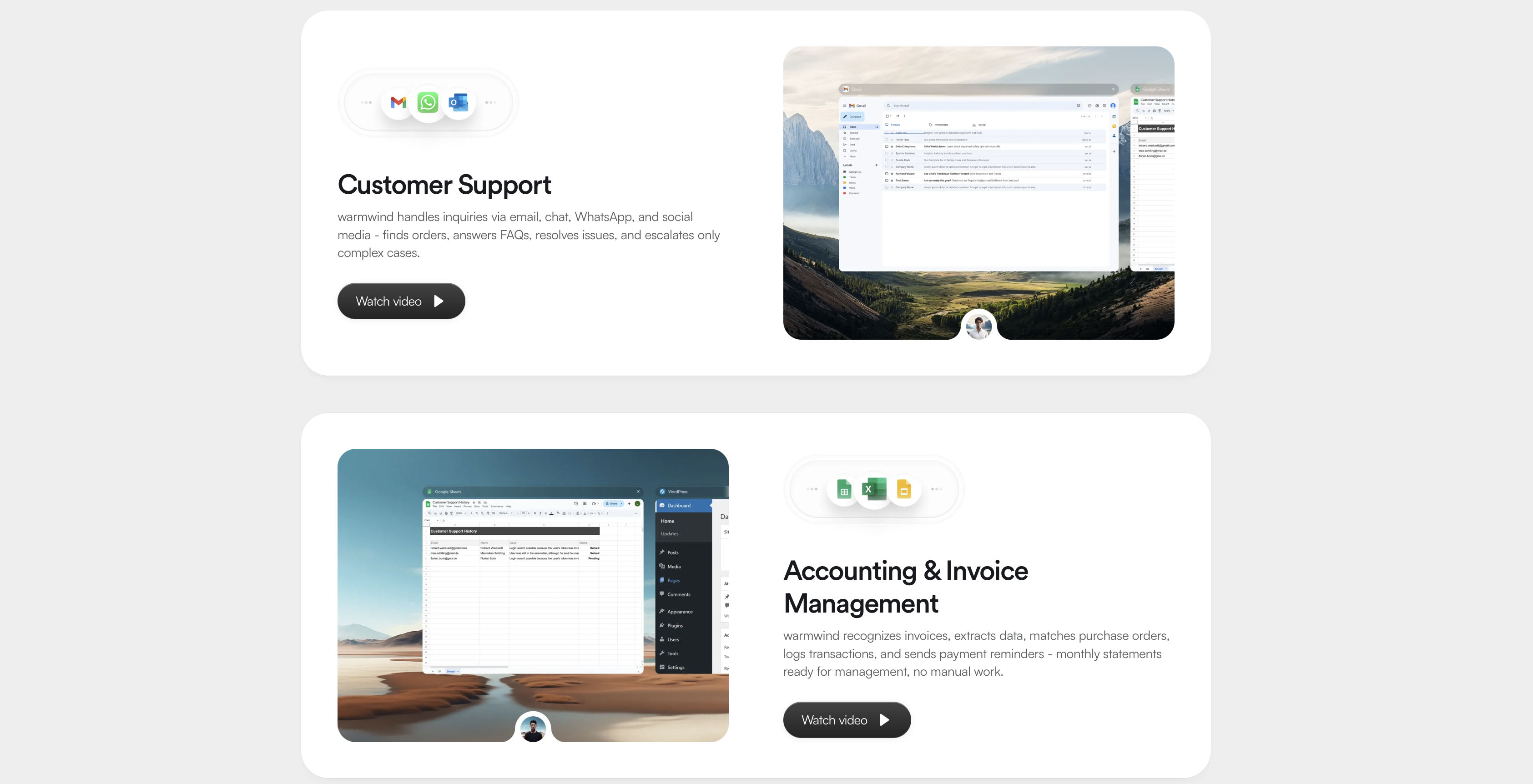 Warmwind product features