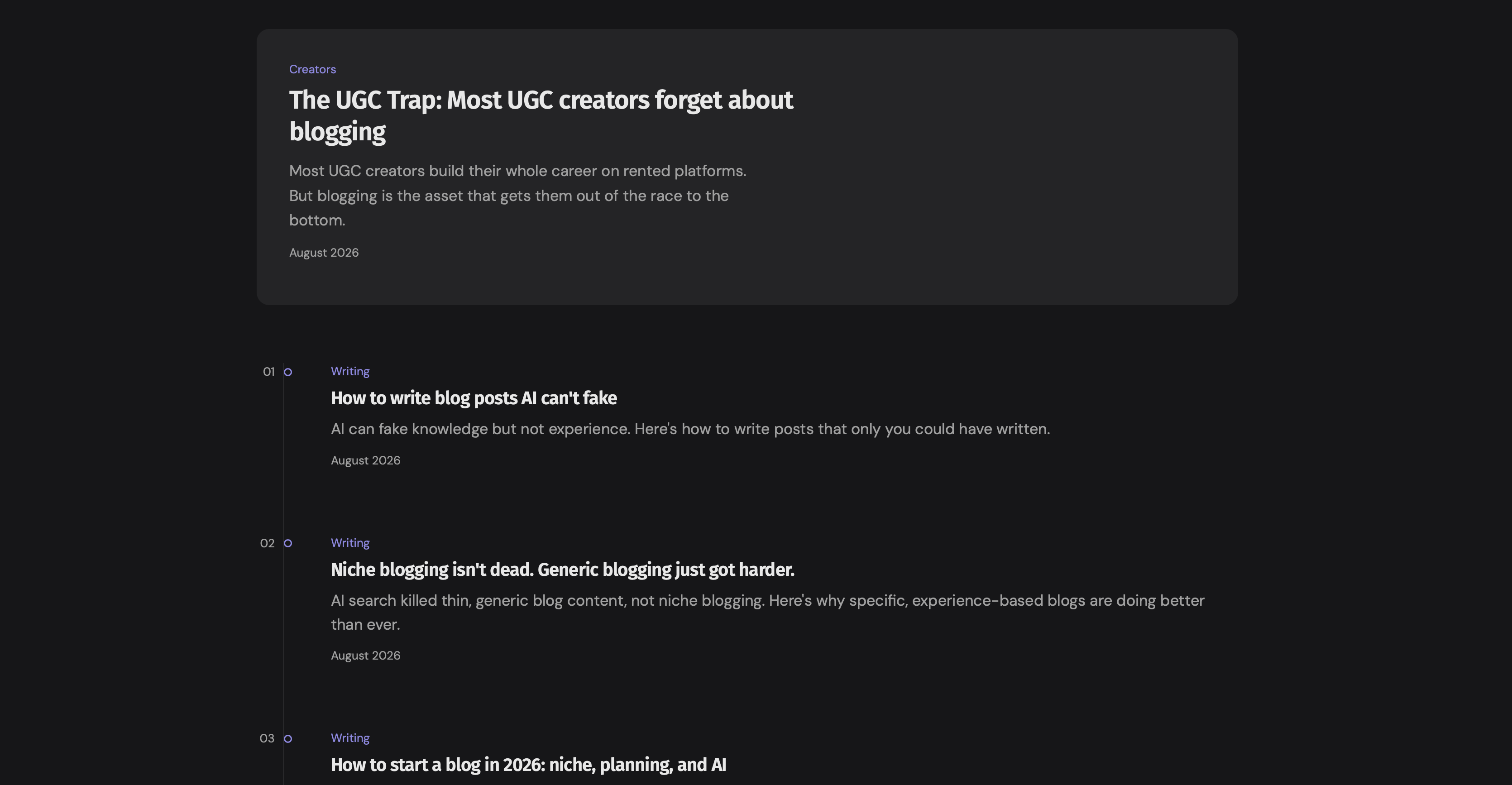 TWO blog feed
