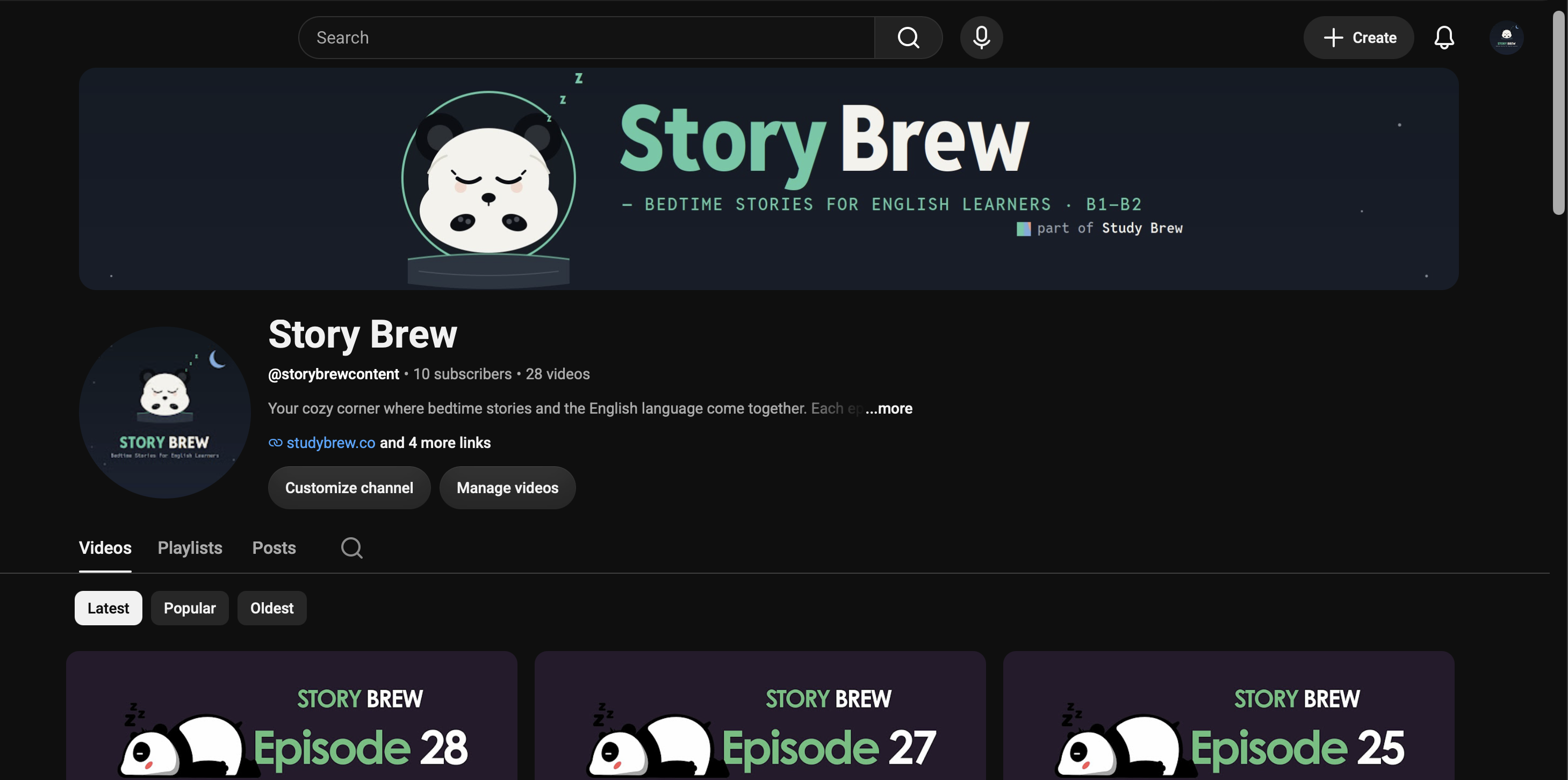 Story brew on YouTube