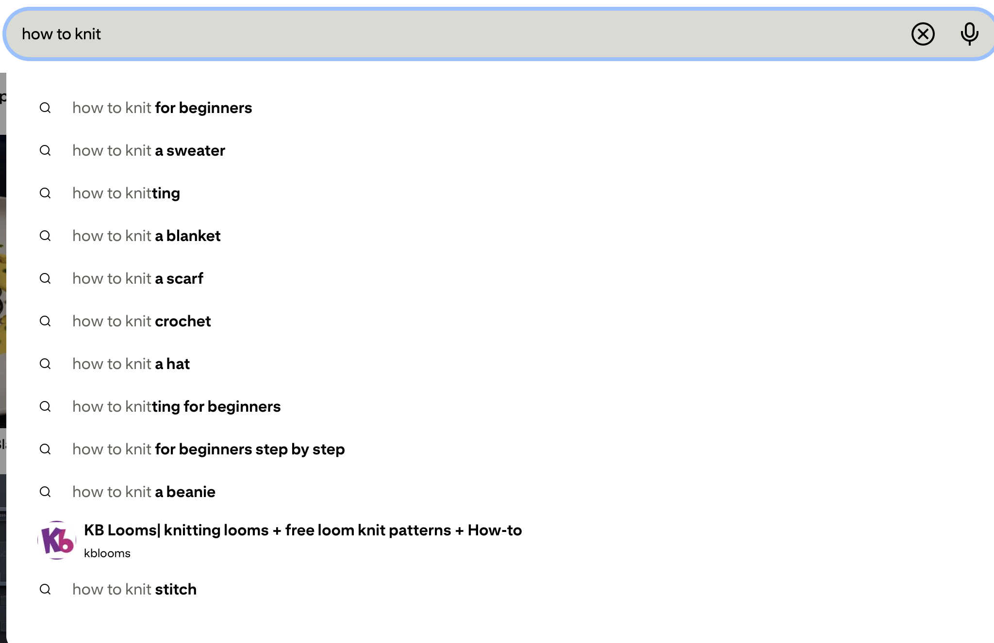 Pinterest search function