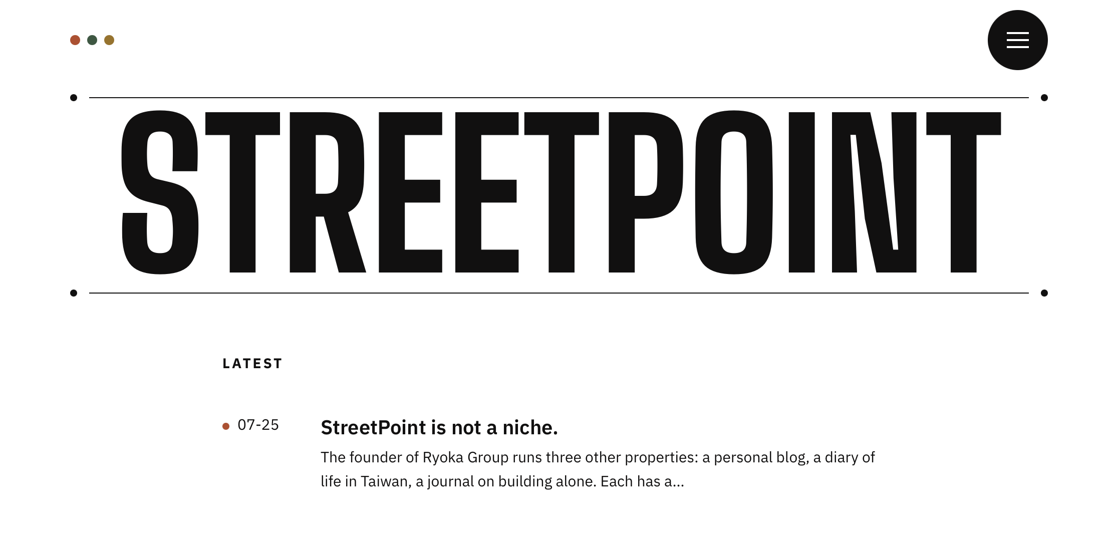 Streetpoint blog idea
