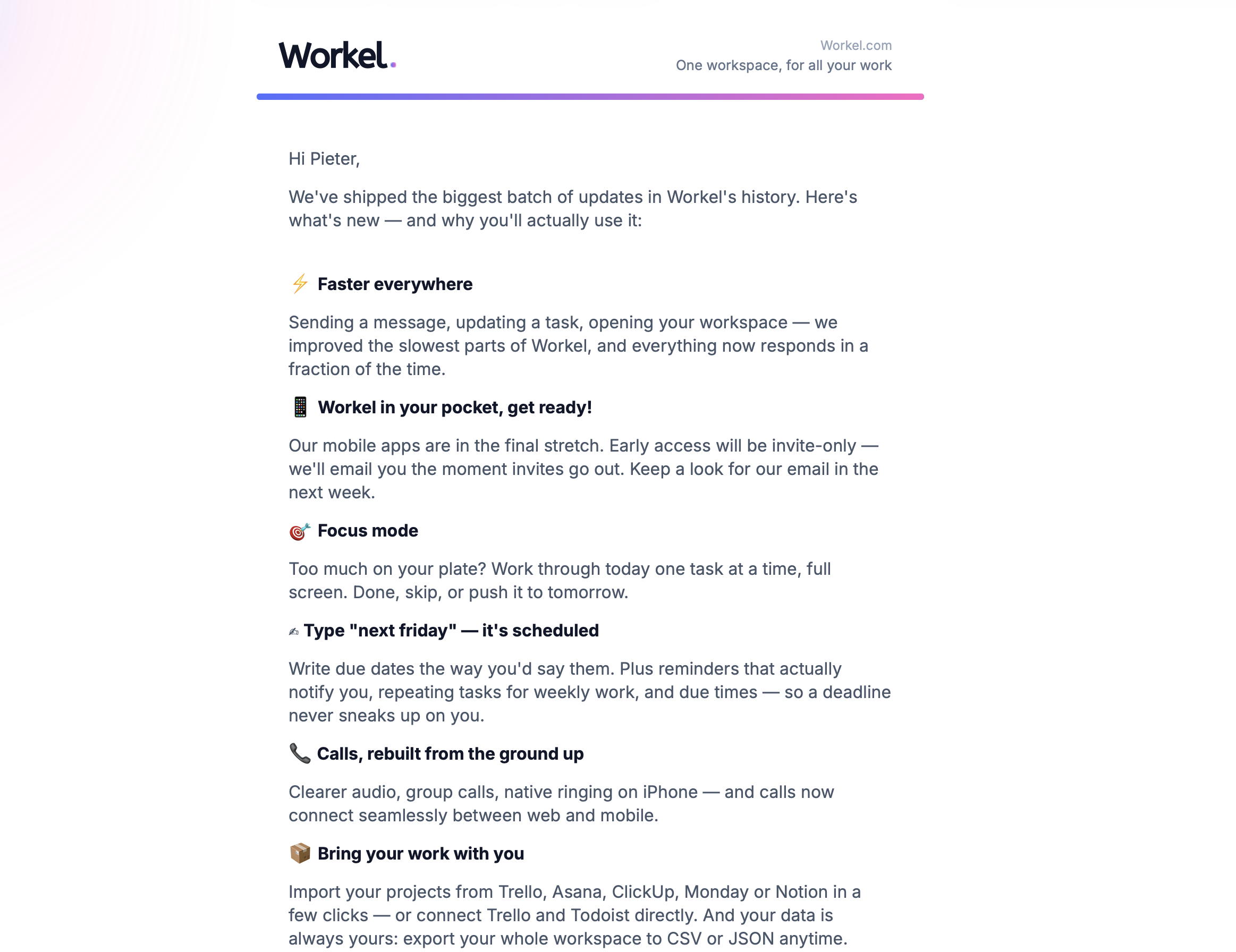Workel email