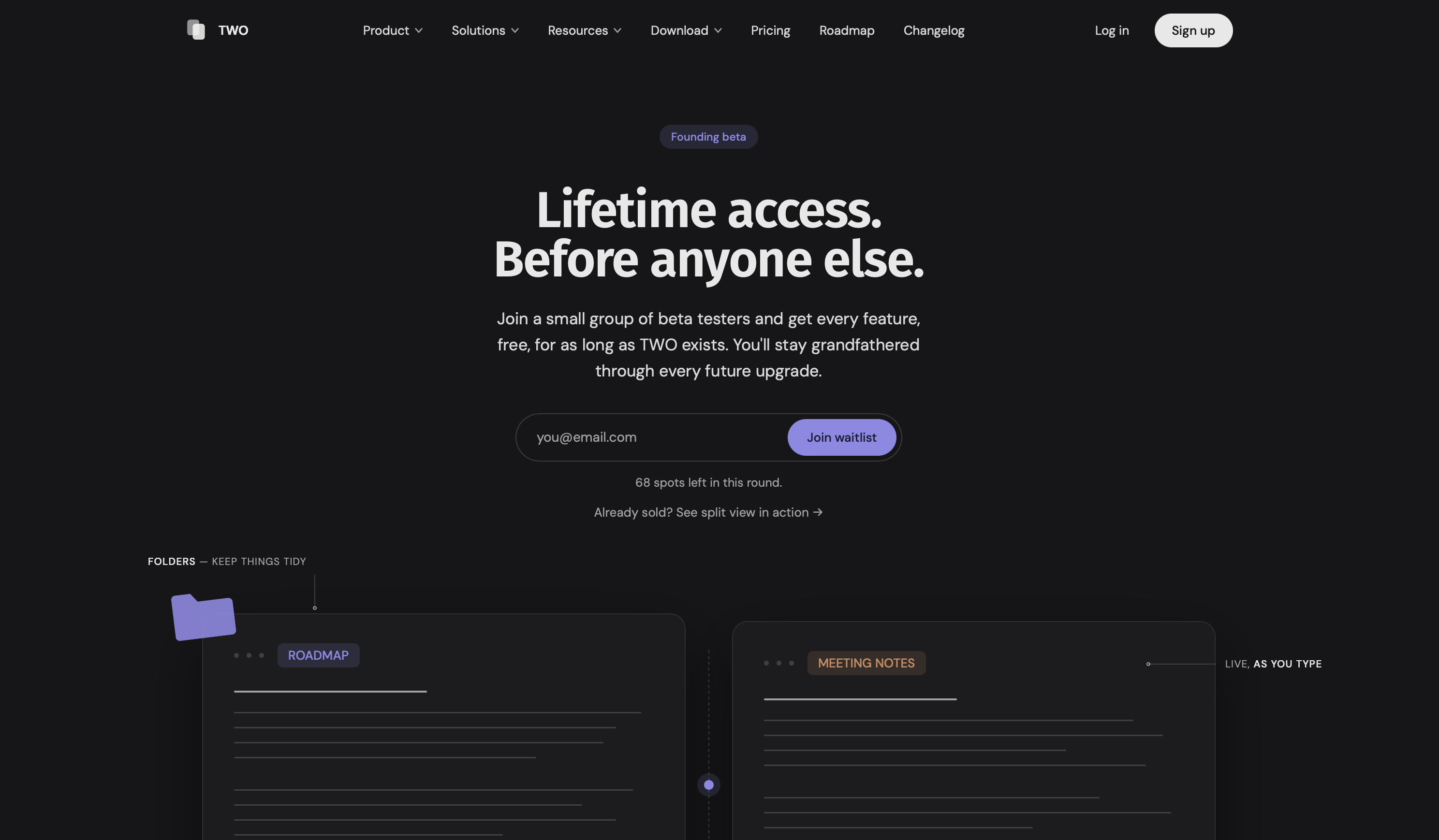 TWO DOCS new homepage BETA