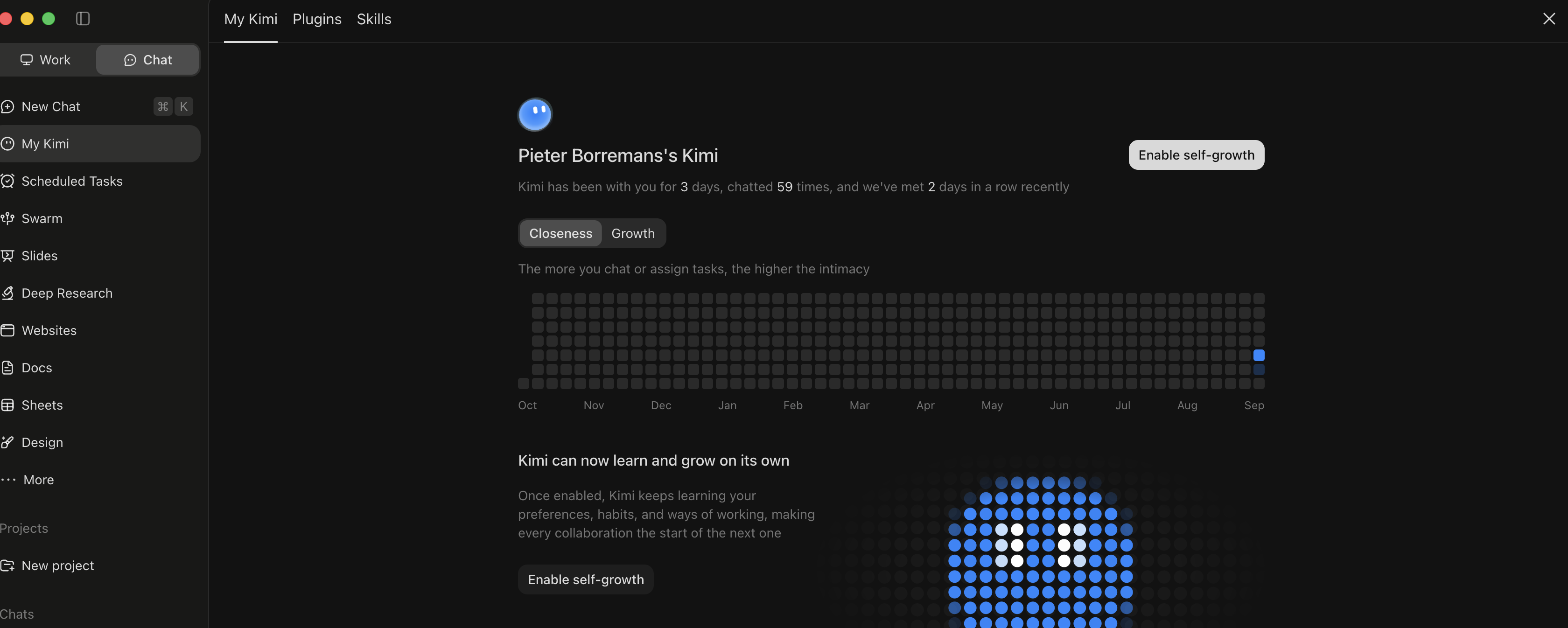 Kimi AI interface