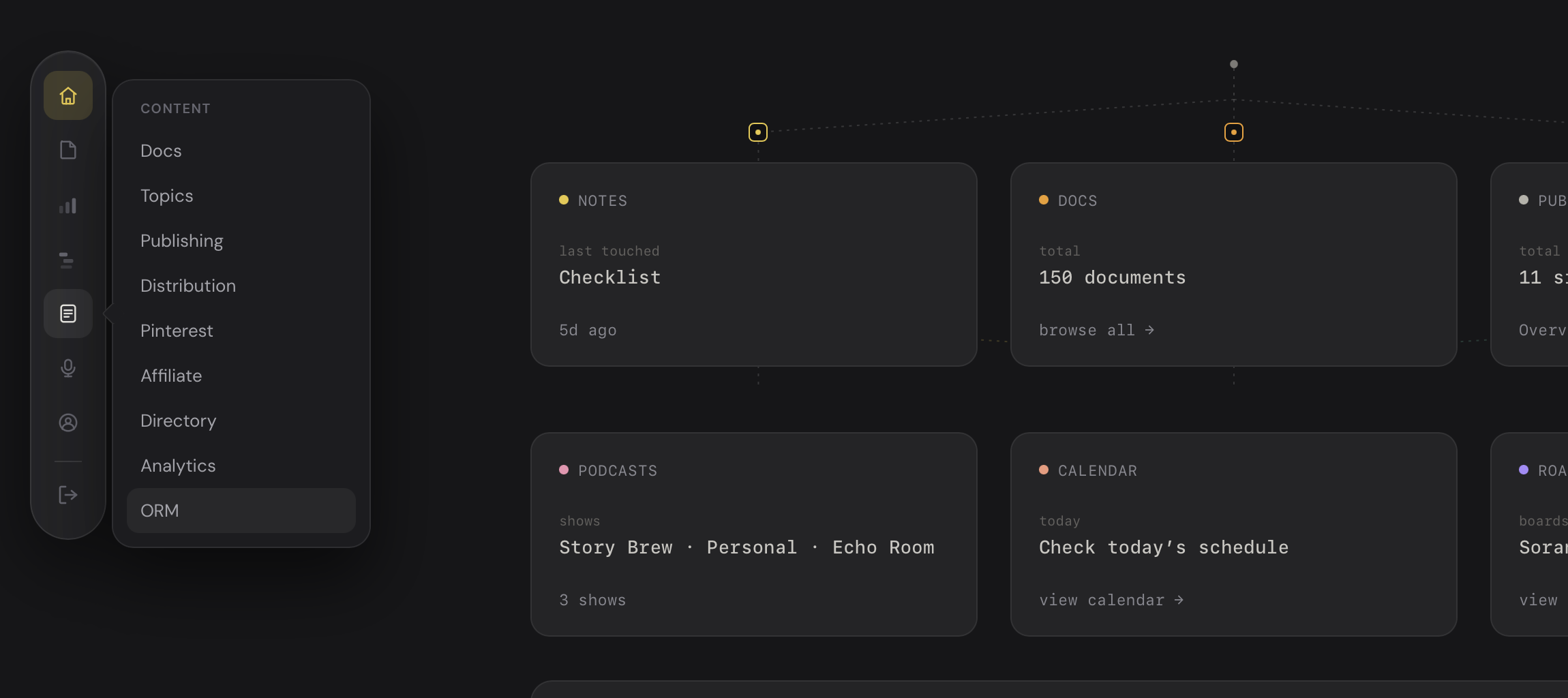 RyokaOS content section