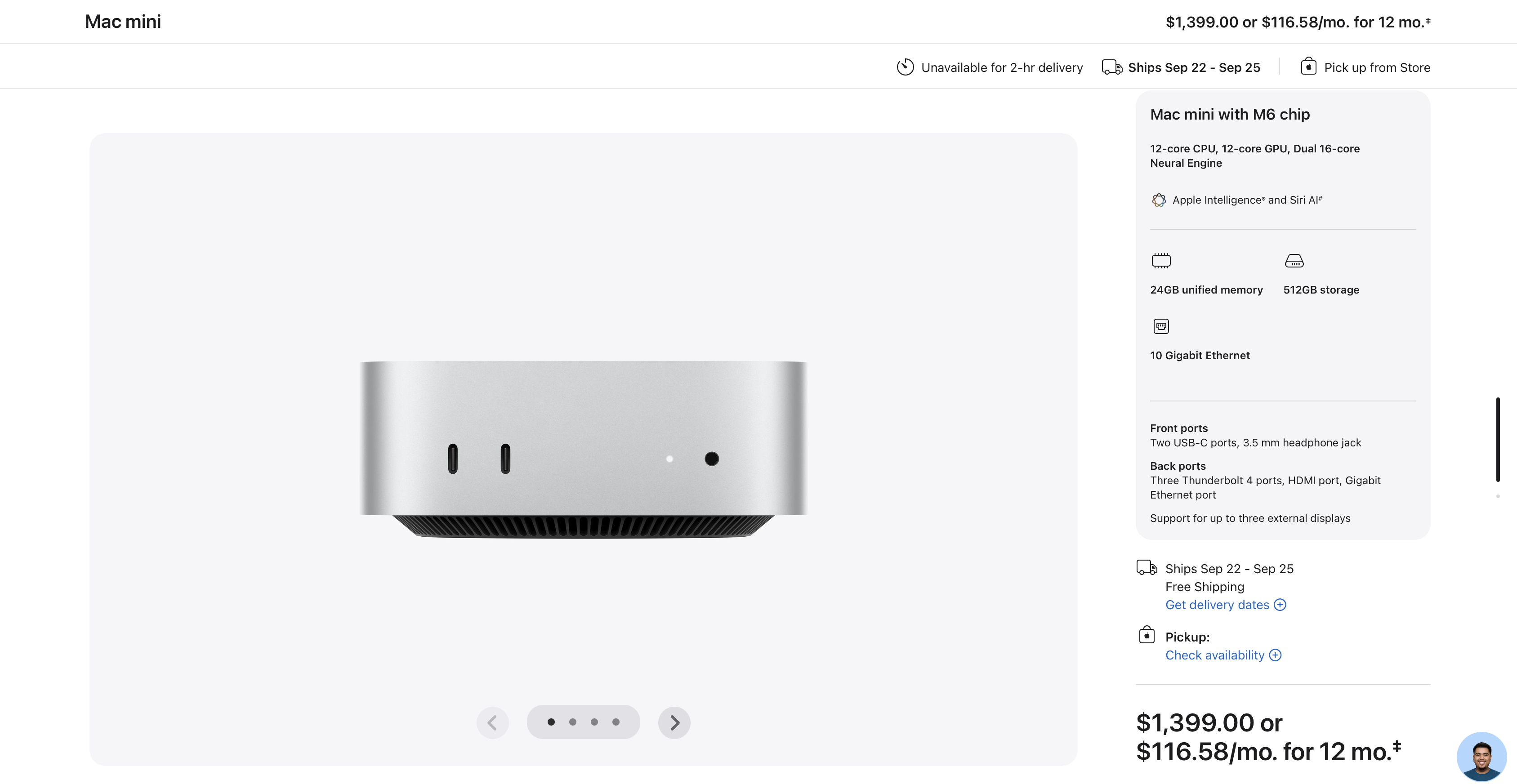 Mac Mini Specs