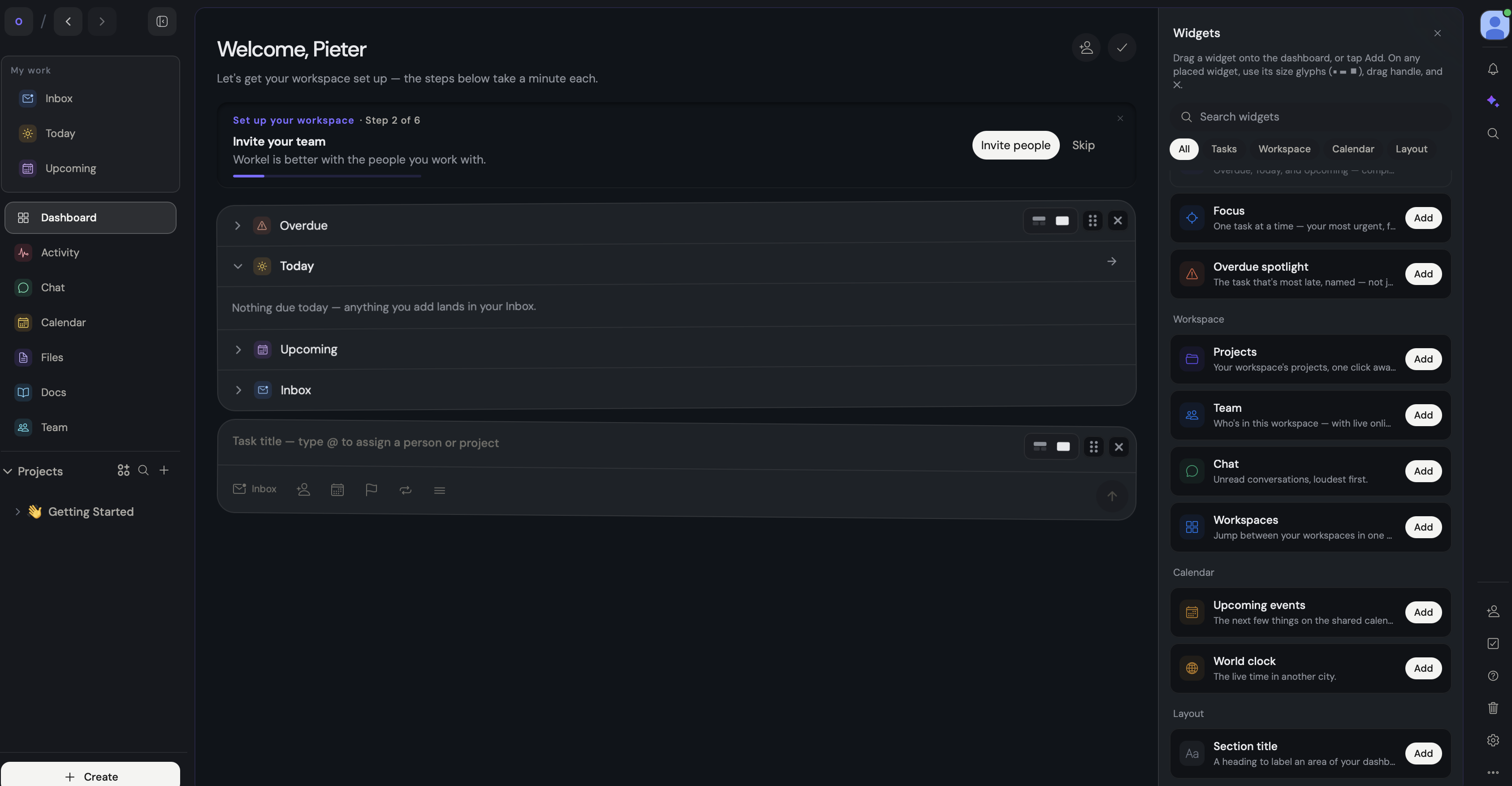 Workel widgets
