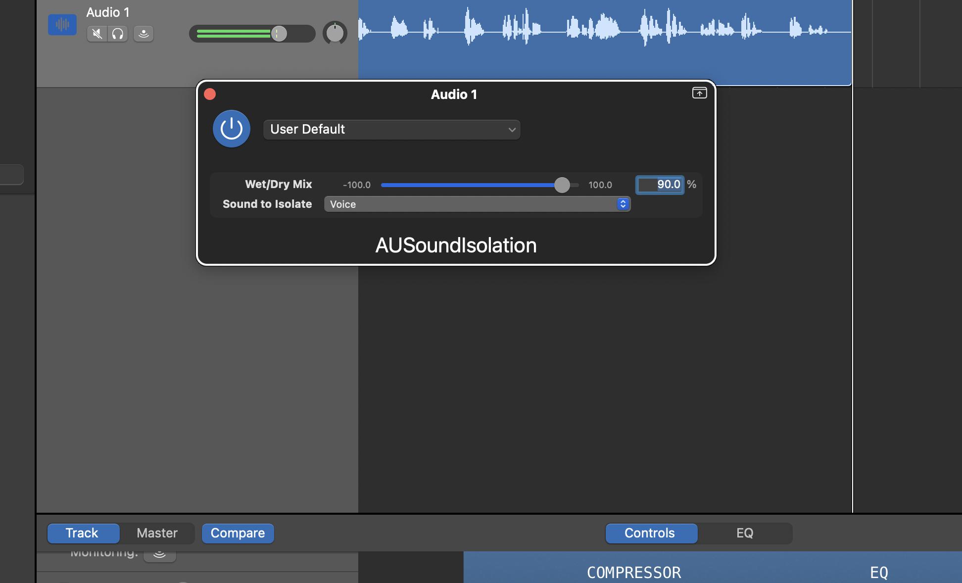 Garageband AUSoundIsolation