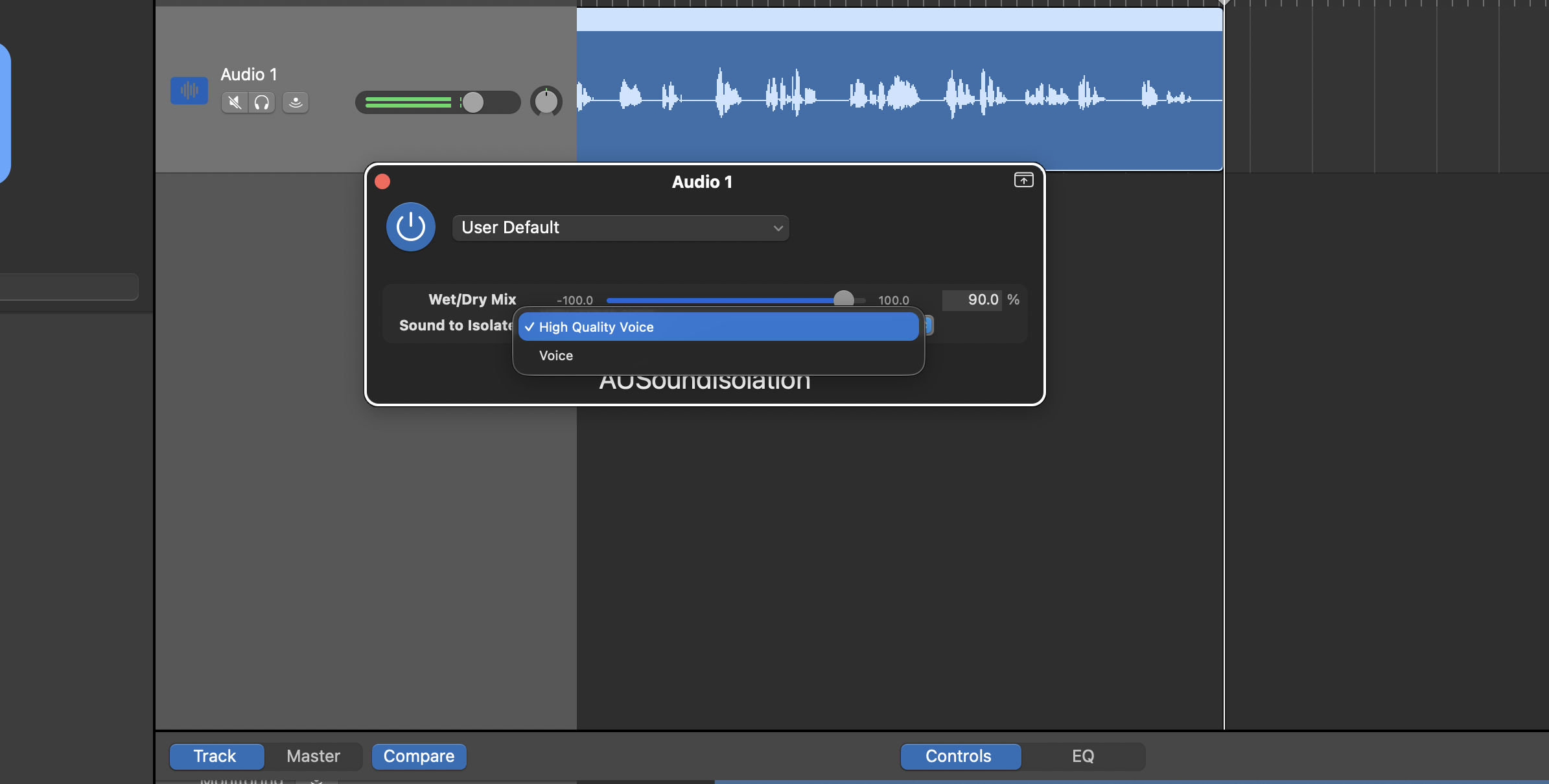 Garageband high quality voice