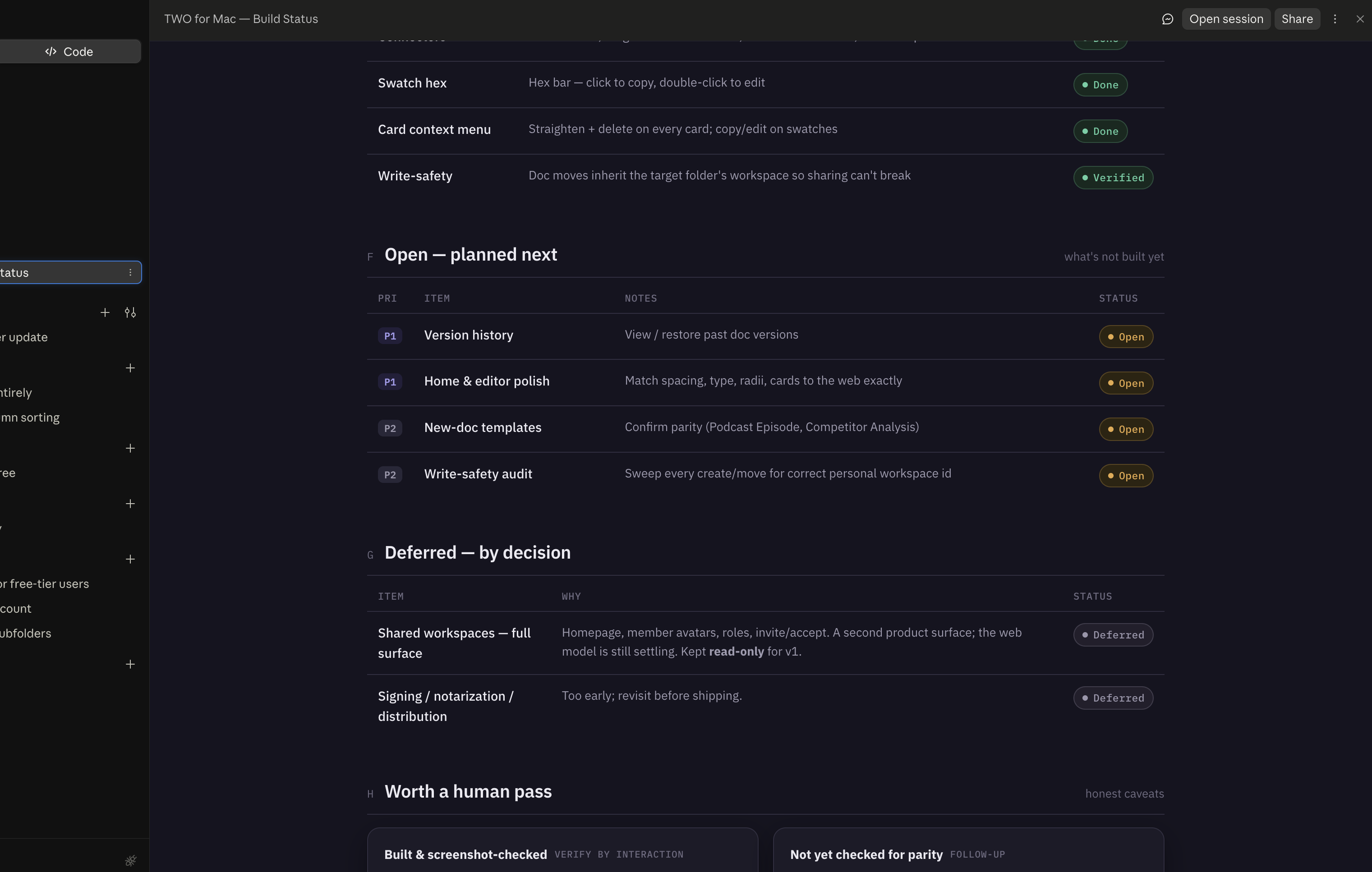 Two app for mac deferred tasks
