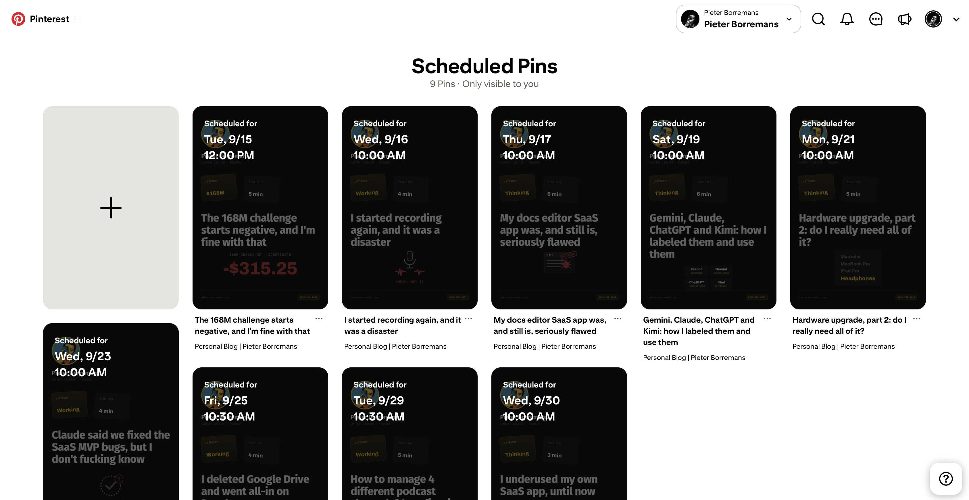Pinterest schedule ready