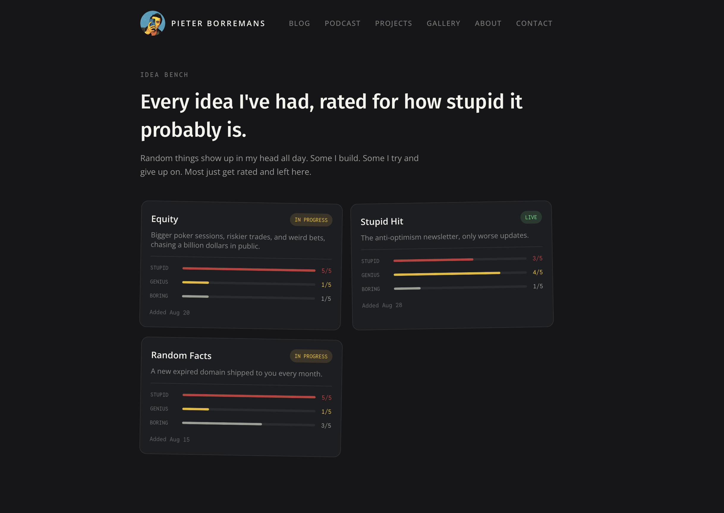 Idea bench blog