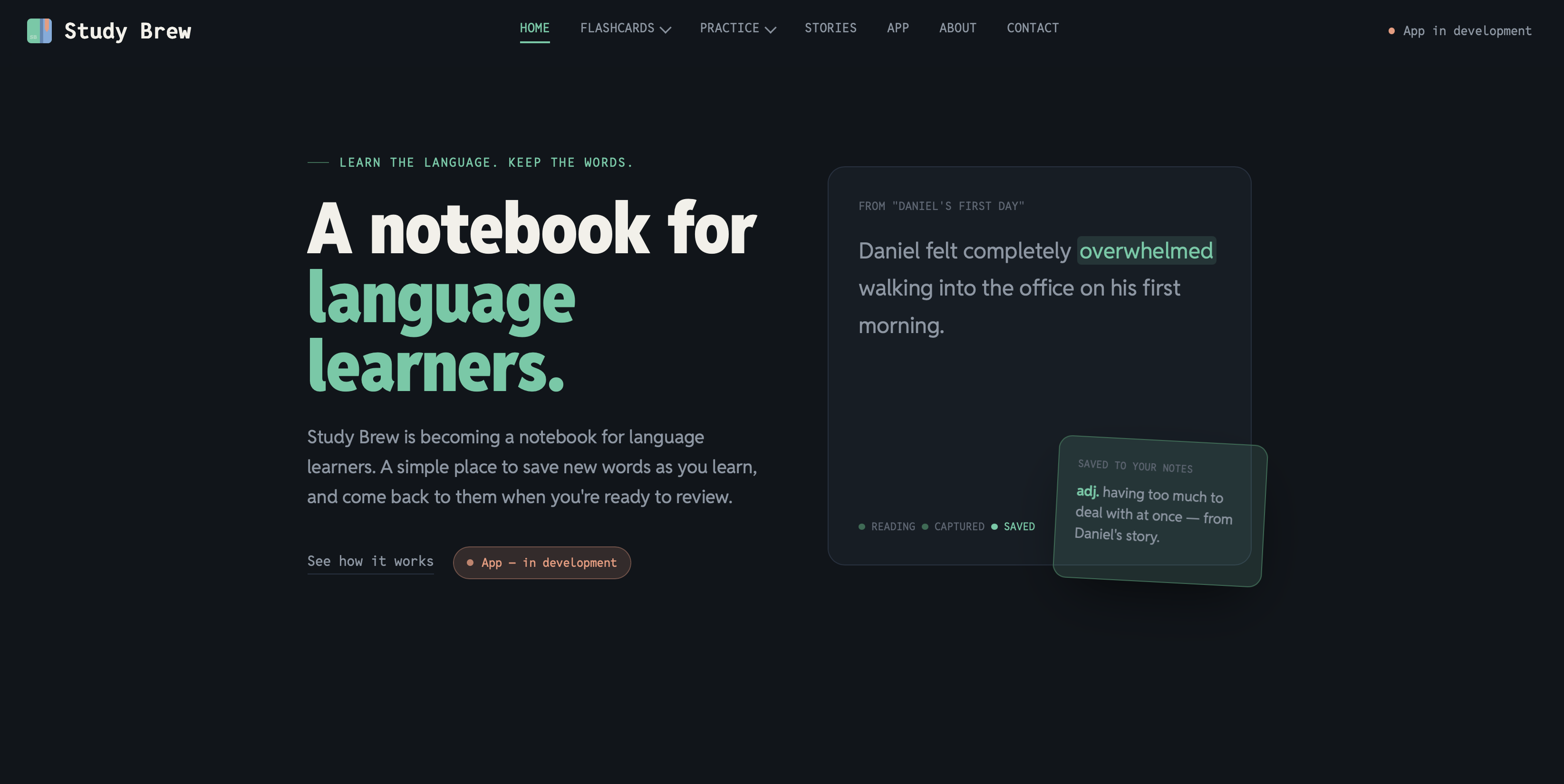 Study brew homepage pre email