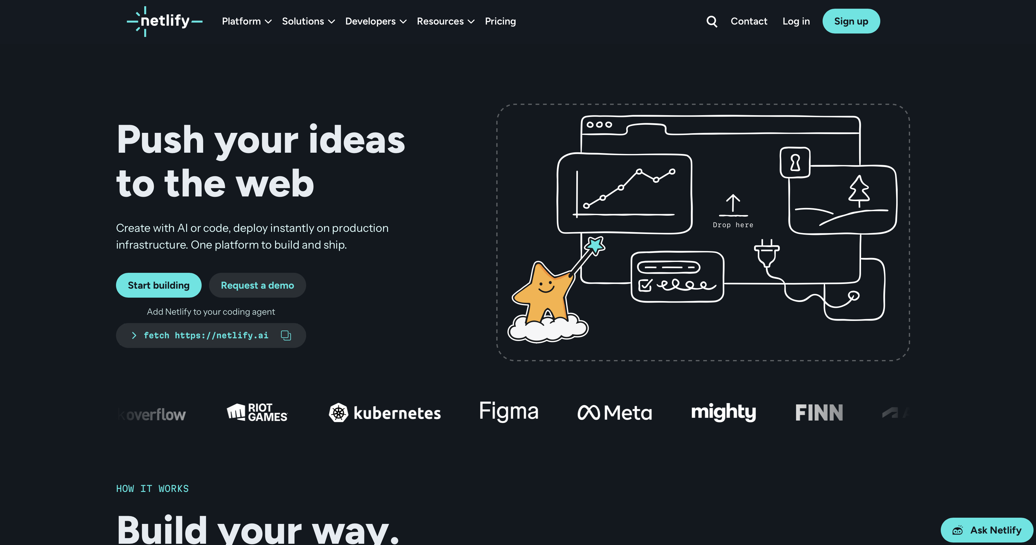 Netflify homepage