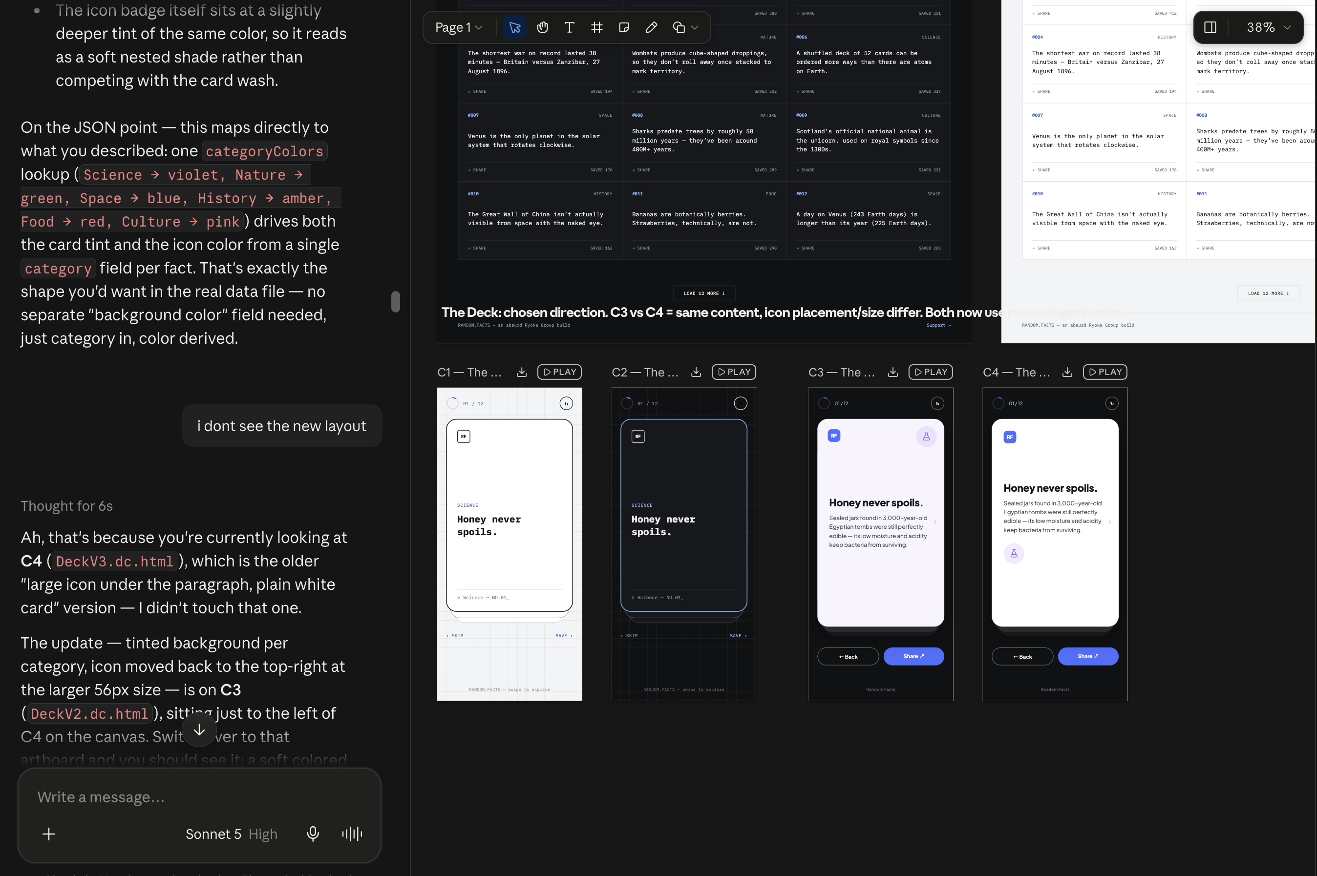 Claude design layout
