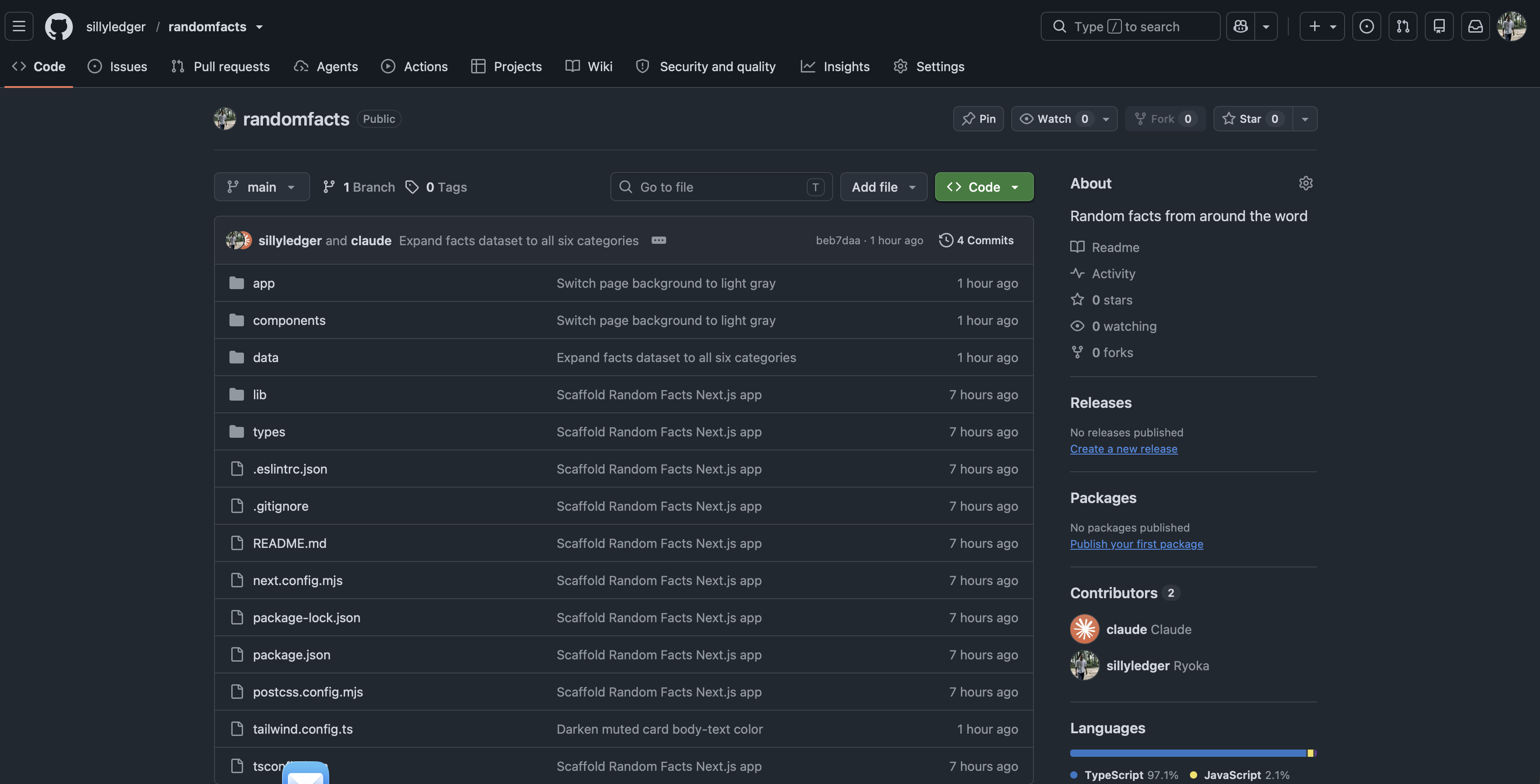 Github random facts