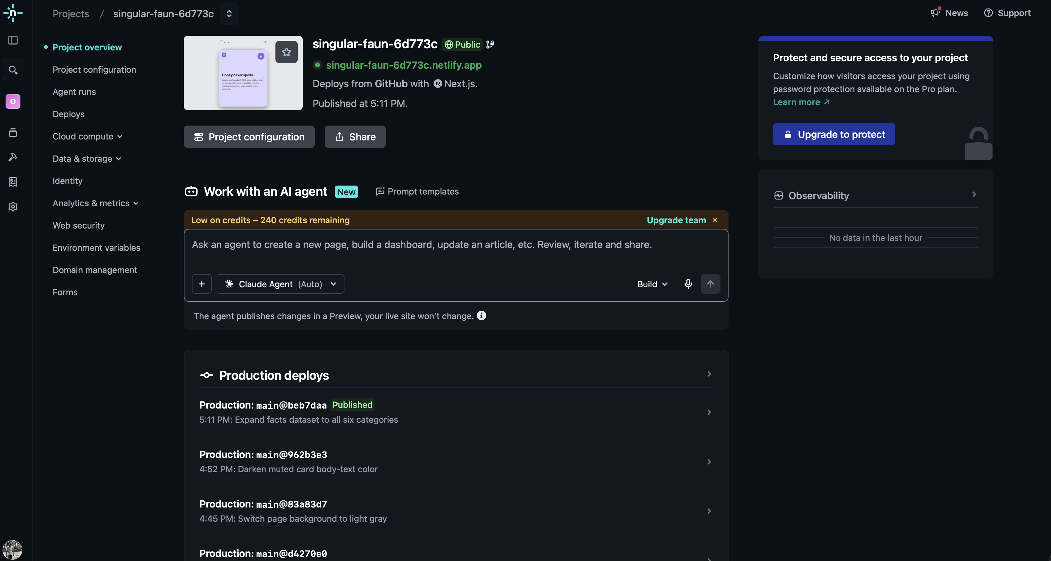 Netlify project overview
