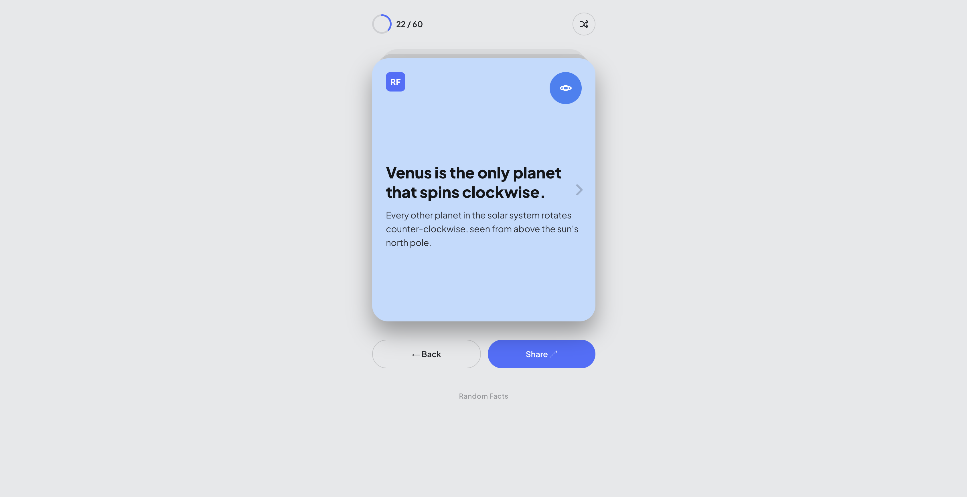Random facts concept