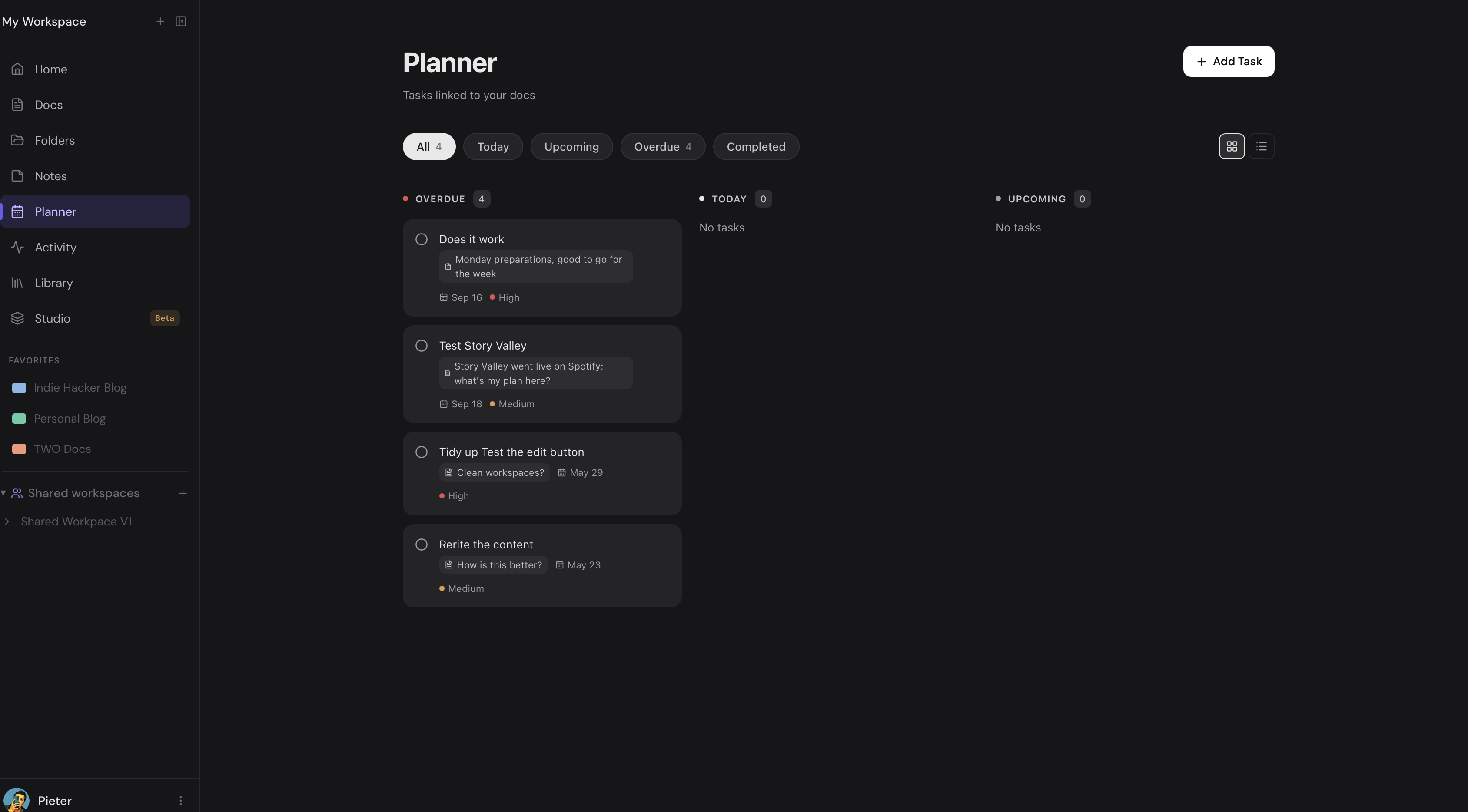 Planner section TWO Docs