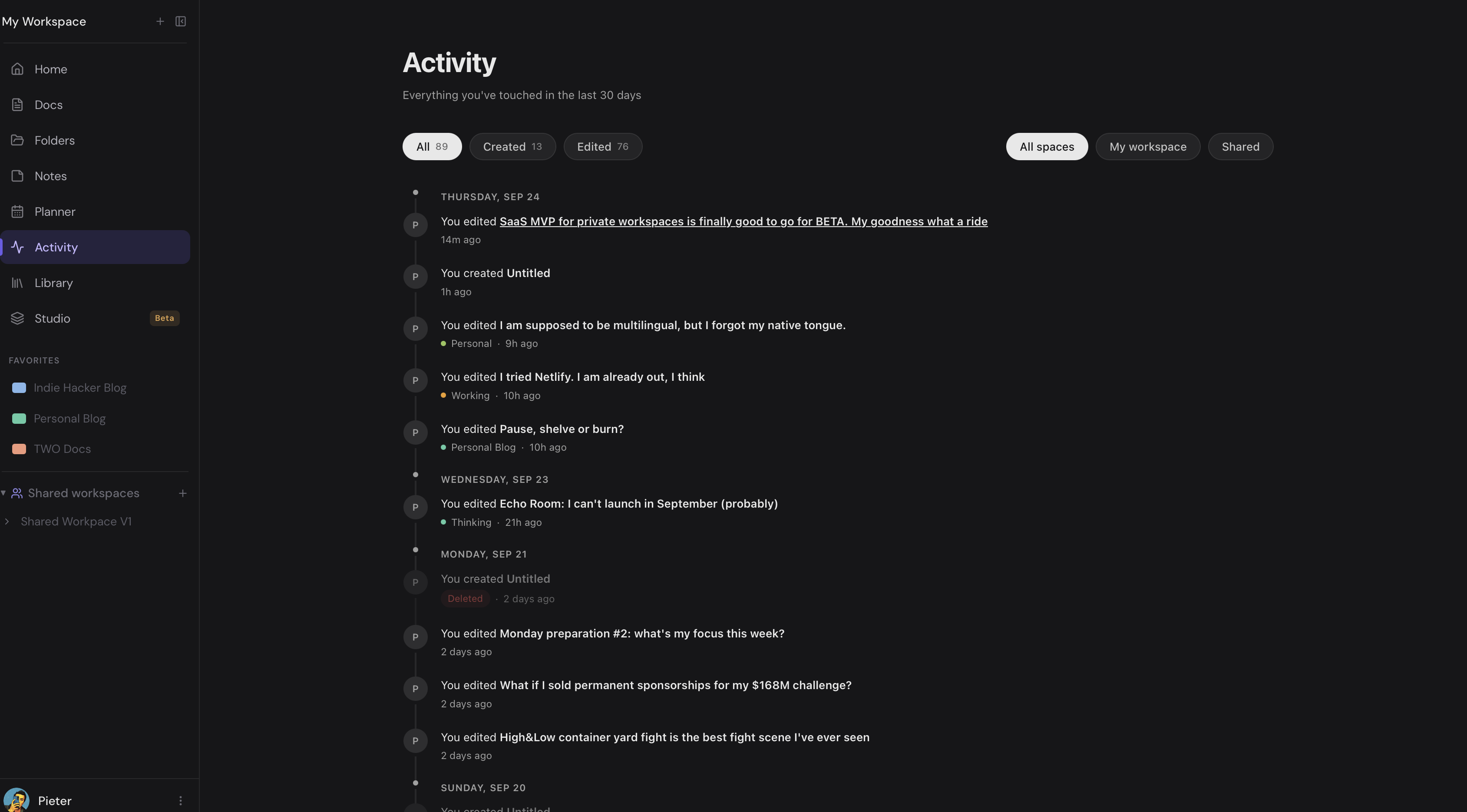 Activity section TWO Docs